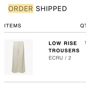 WeWoreWhat Low Rise Linen Cream Trousers Worn once